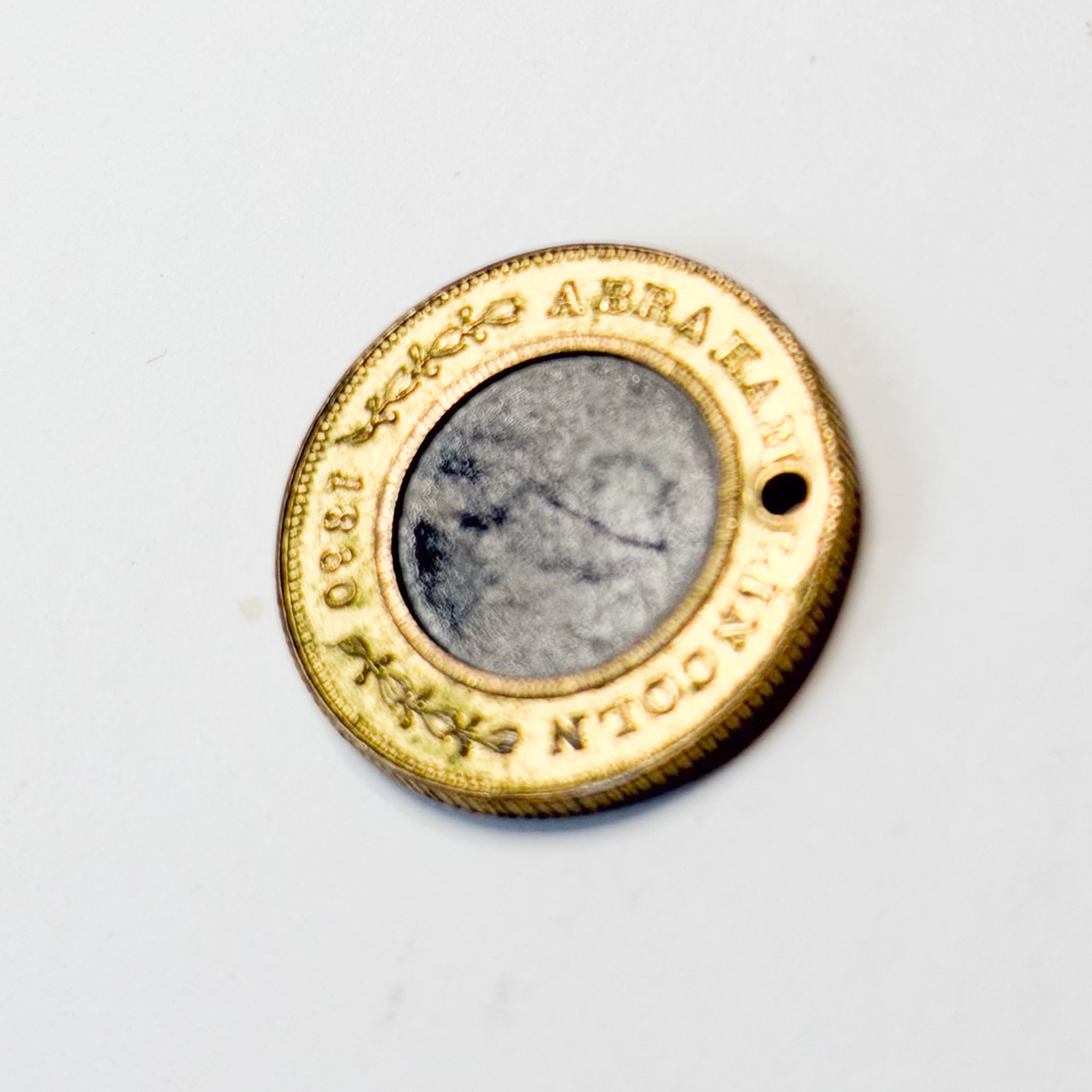 1860 Abraham Lincoln Hannibal Hamlin Ferrotype Political Campaign Token