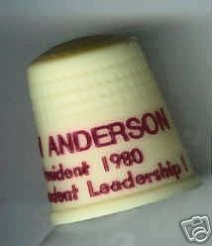 John ANDERSON 1980 THIMBLE 3rd THIRD Party President