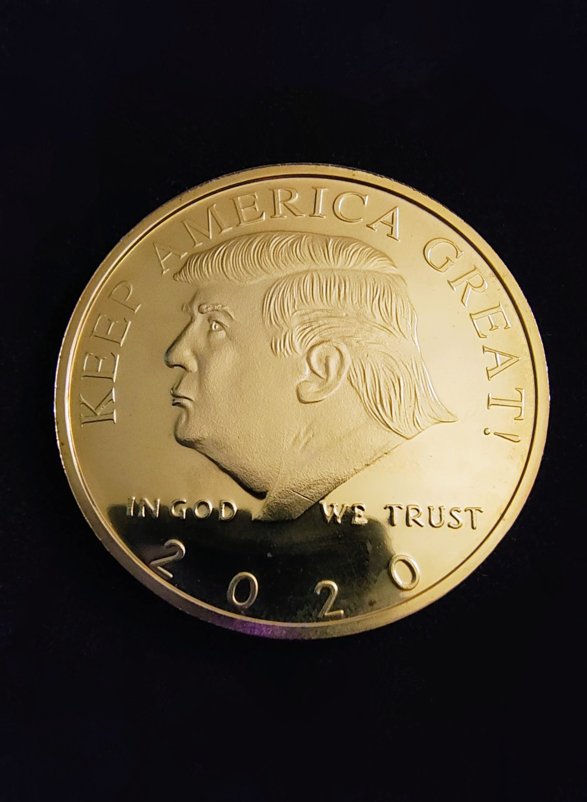 Donald J Trump 2020 Keep America Great Commander In Chief 24k Gold Plated