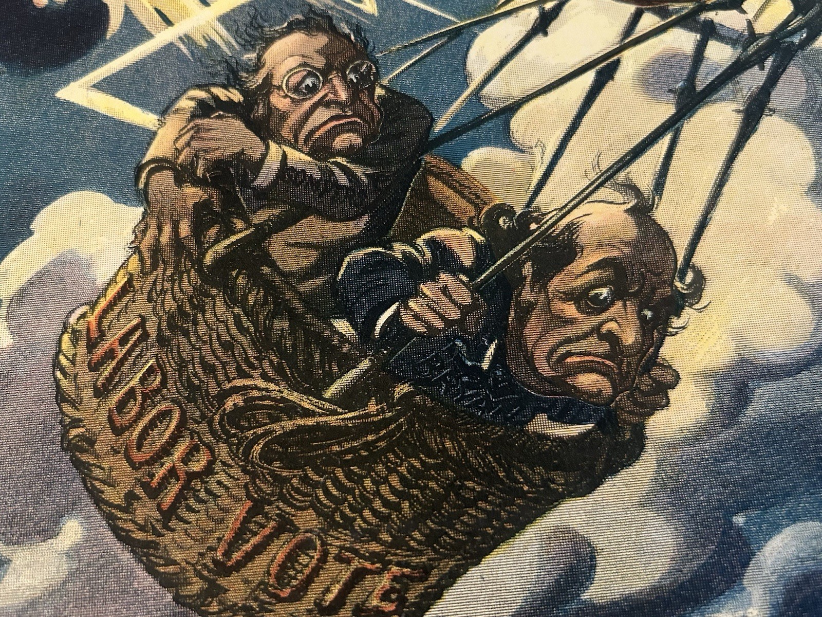 Wm J Bryan & Samuel Gompers 1908 Puck Mag Cover LABOR VOTE