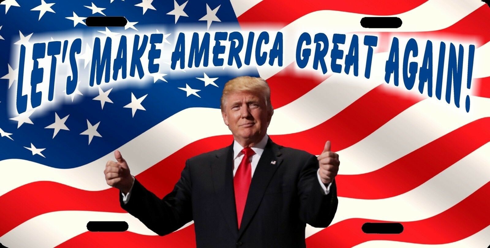 Donald Trump Let’s Make America Great Again Patriotic Republican License Plate