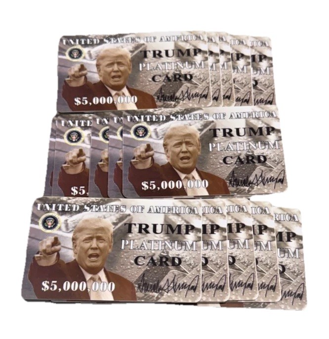 Donald Trump LOT OF 15 TRUMP PLATINUM CARD ID Card Plastic Funny MAGA Gift