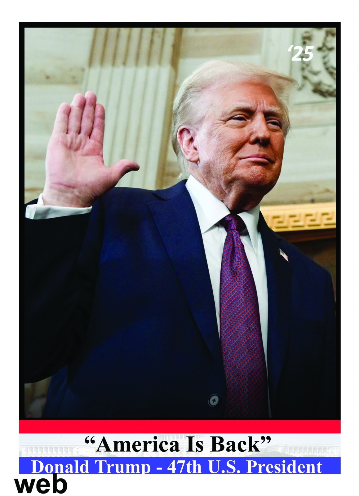 2025 President Donald Trump Inauguration Trading Card – America is Back