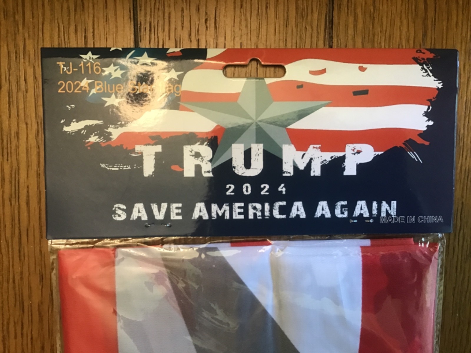 TRUMP 2024 SAVE AMERICA AGAIN BLUE STAR FLAG NEW