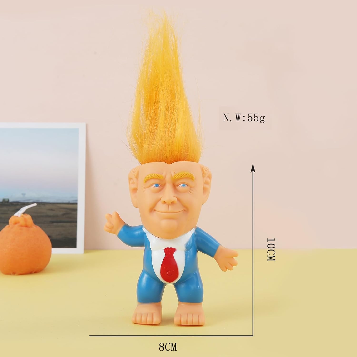 Donald Trump Toys Cute Rubber Troll Doll Toy Trump 2025 Take America Back, Troll