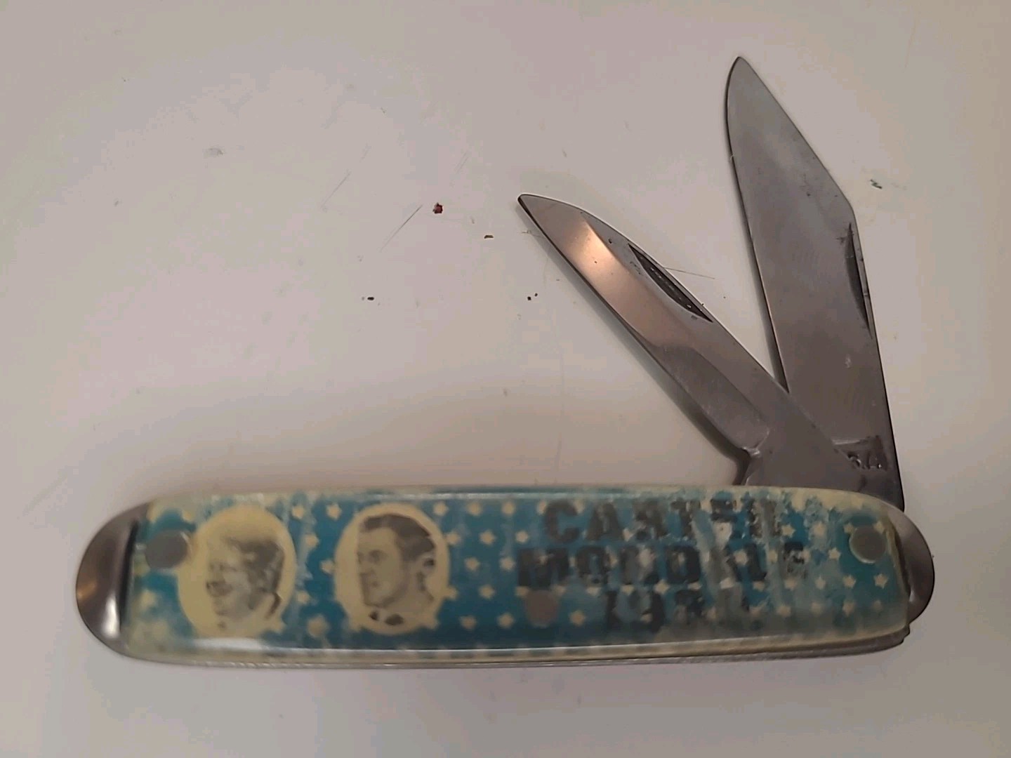 1980 Carter Mondale Made in USA Unbranded 2 Blade Pocketknife