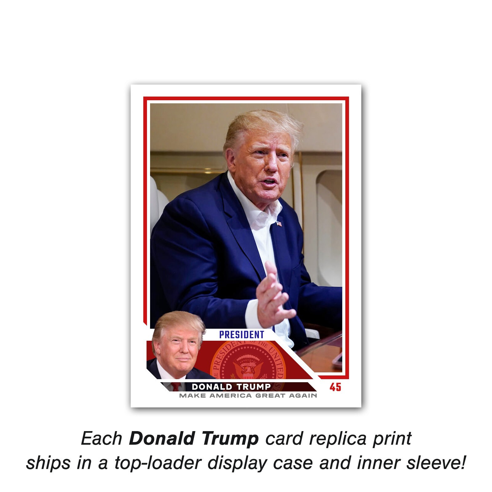 Donald Trump 2024 ACEO 2023 Style Election Novelty Custom Baseball Card MAGA USA