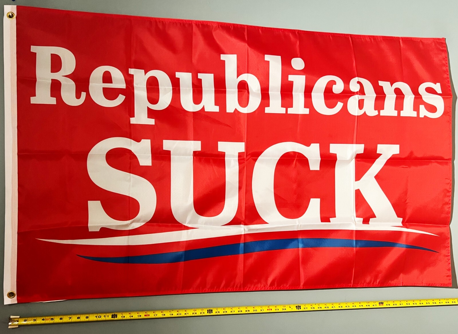Democrat FLAG FREE USA SHIP Republicans Suck R America Biden Trump USA Sign 3×5′