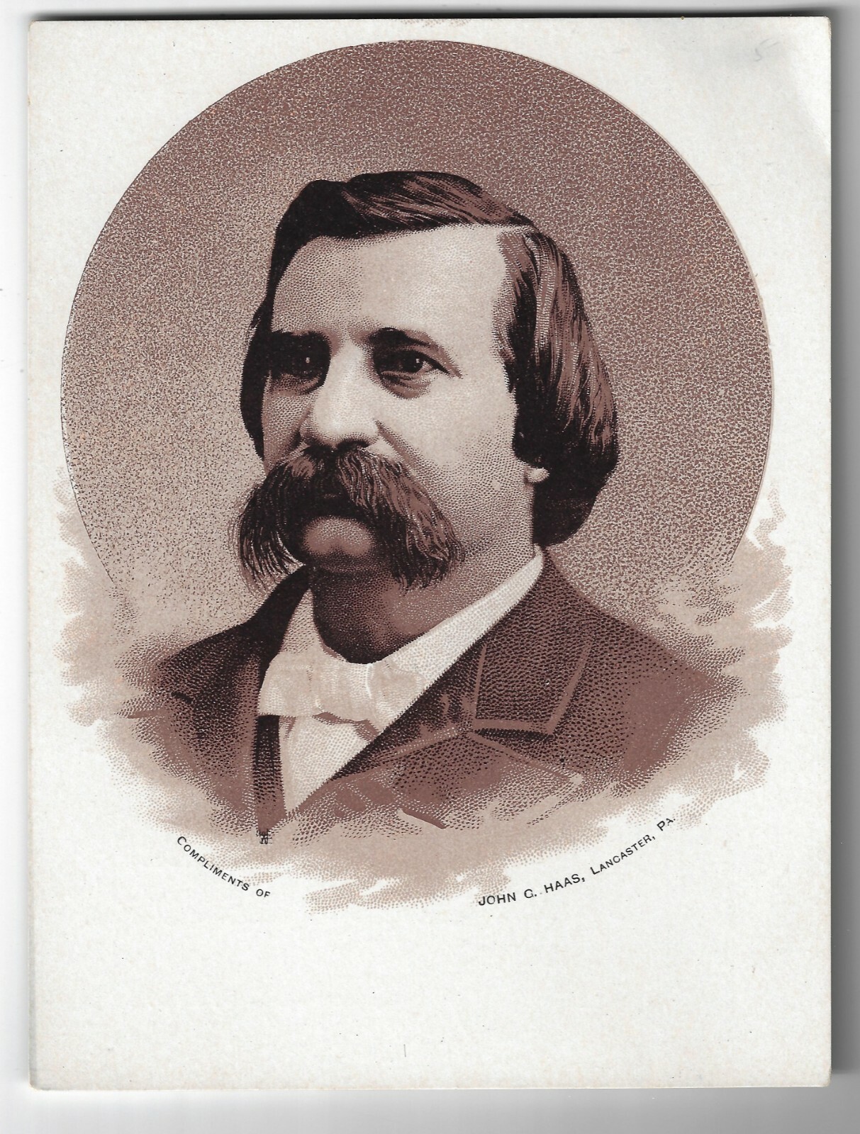 Fall 1884 Trade Card GOP VP Candidate Gen John Logan Jn Haas Tailor Lancaster PA