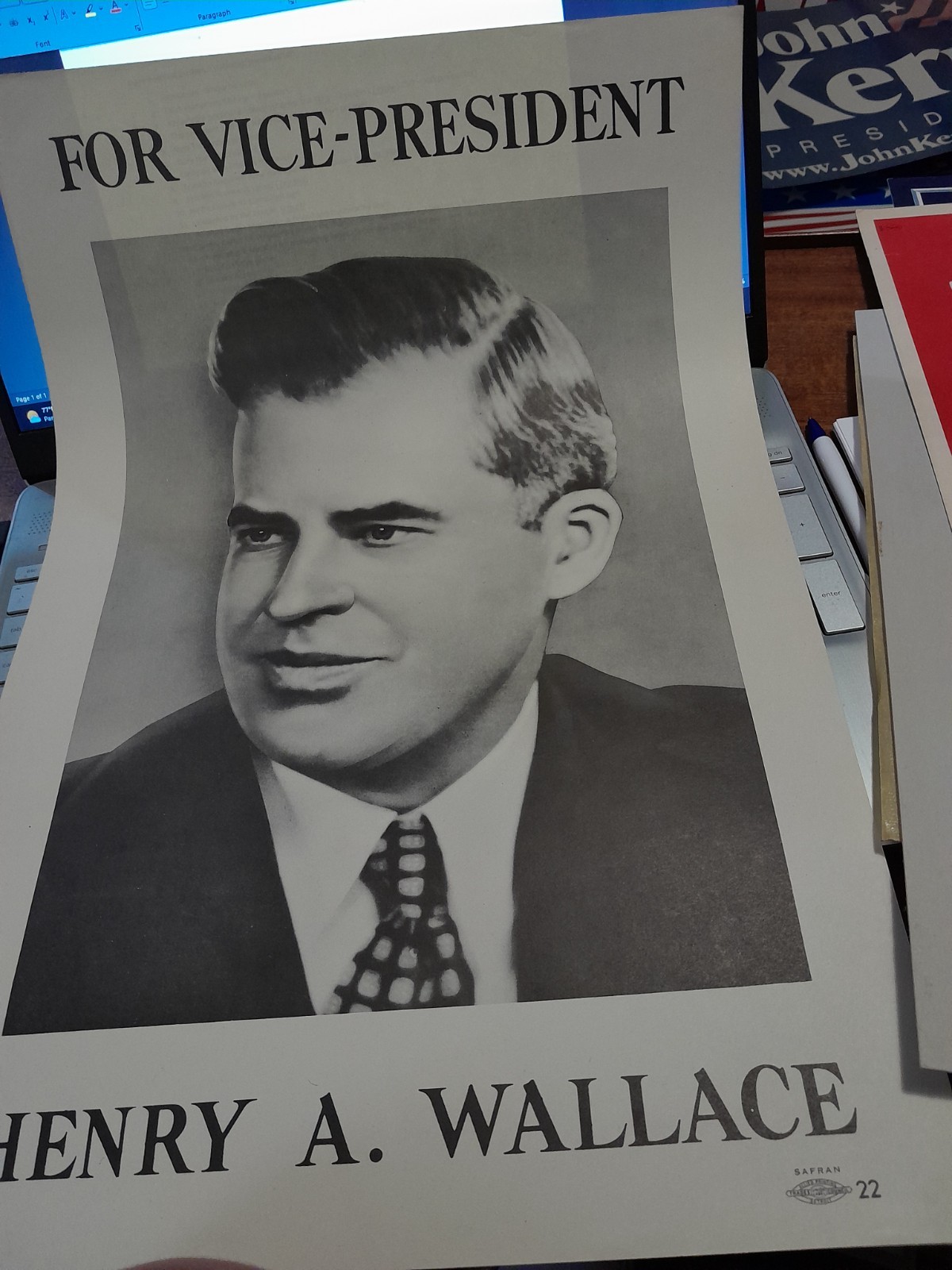 Henry A. Wallace for Vice President Poster – Franklin D. Roosevelt 1940 Campaign