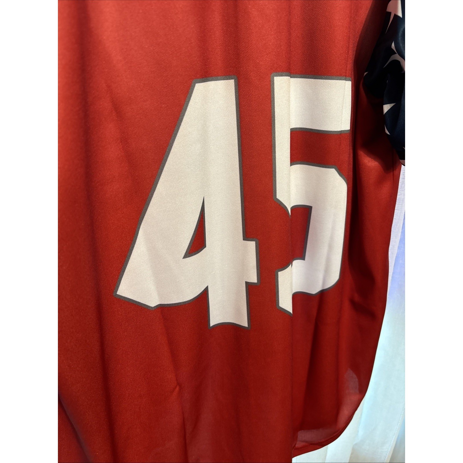 Greater Half Donald Trump #45 USA Statue Of Liberty Baseball Jersey Men’s Sz 2xl