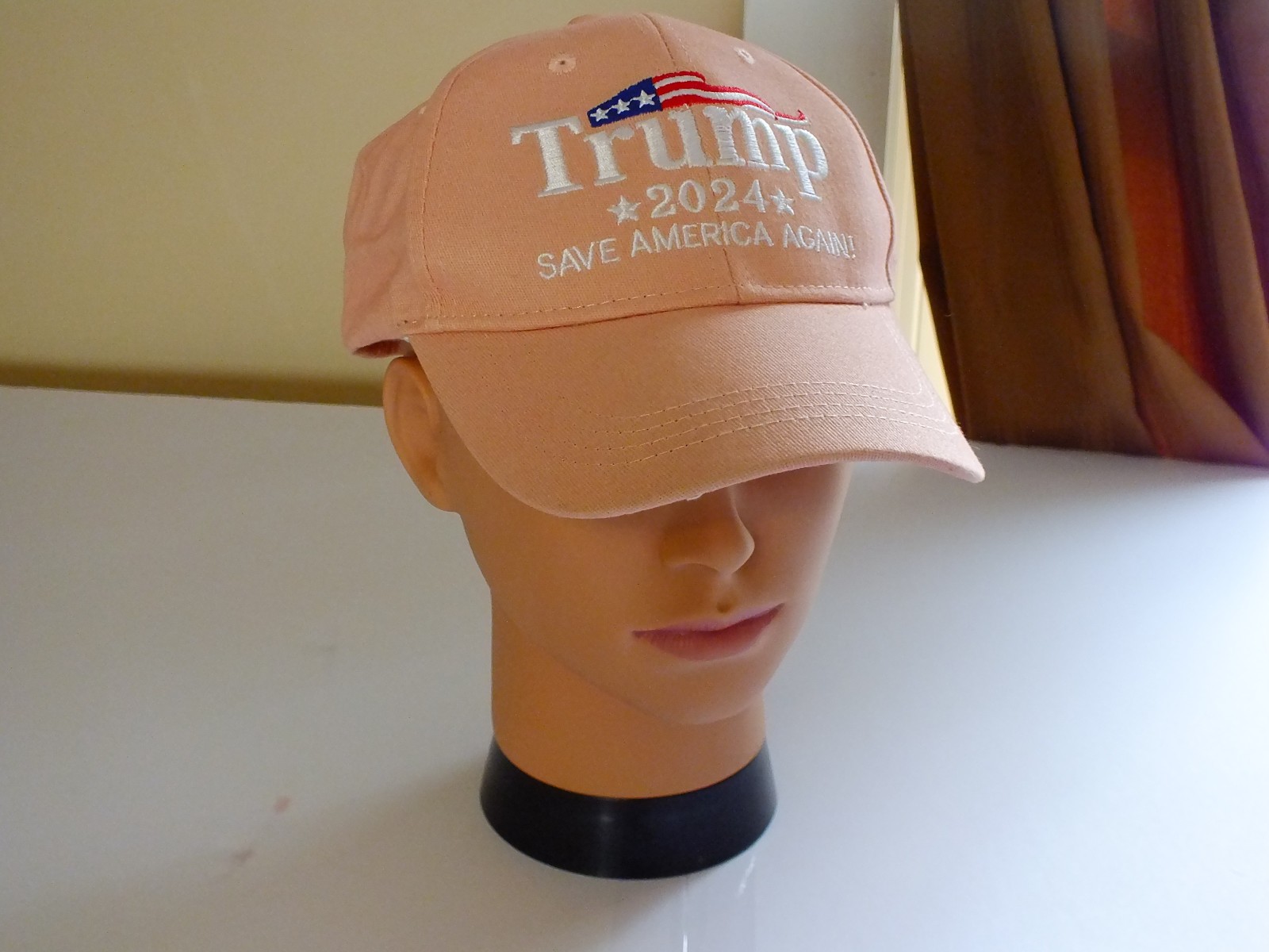 Official Trump 2024 Hat “Save America Again!” Embroidered Pink Cap for Women
