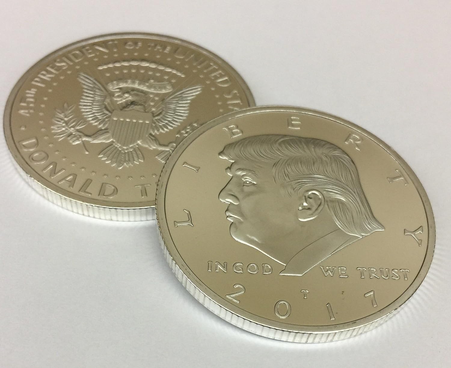 Hand-Crafted 2017 Donald Trump Silver Coin with Eagle Seal – Gift Ready Novelty