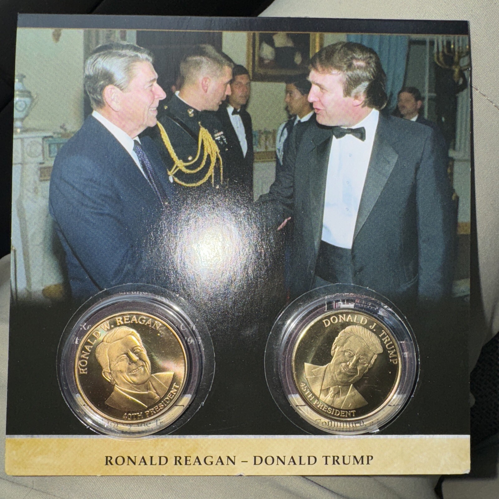 Ronald Reagan – Donald Trump RNC Limited Commemorative Coin Set New 2020