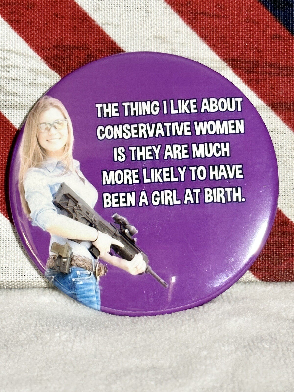 Trump 2024 Anti-Democrat “Satire” Presidential Campaign Pin Button – 3″ Round👀
