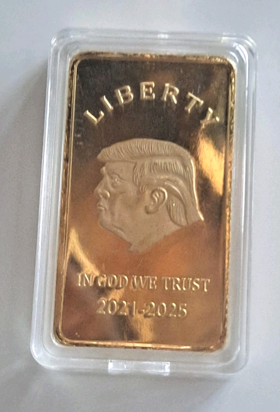 Donald Trump Keep America Great 2021 – 2025 Gold Tone Bar Liberty