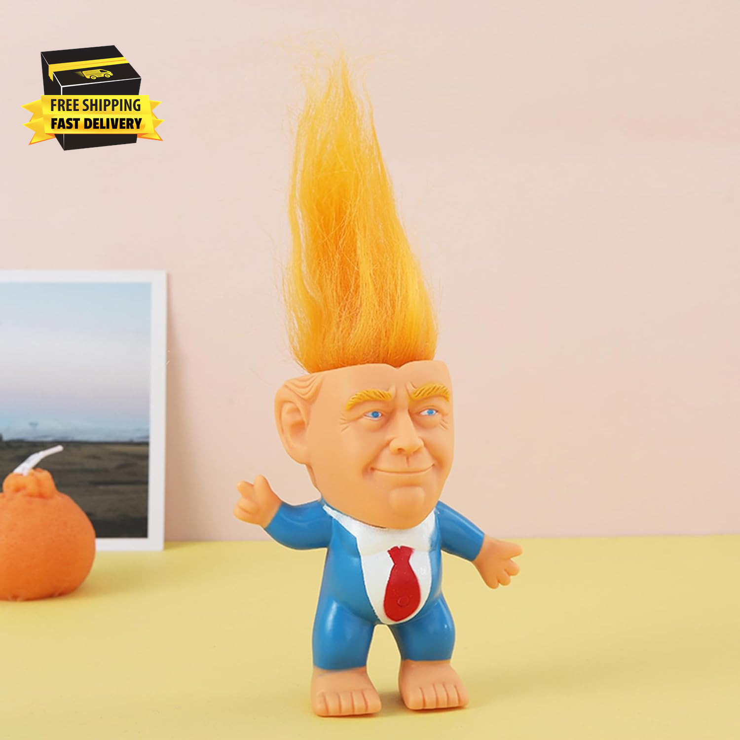 Donald Trump Toys Cute Rubber Troll Doll Toy Trump 2025 Take America Back, Troll