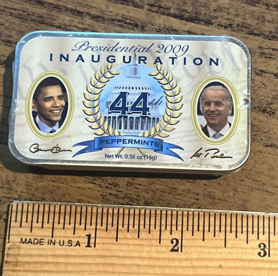 Obama Biden Presidential Inauguration 2009 Mints Souvenir Metal Tin – RARE – NEW
