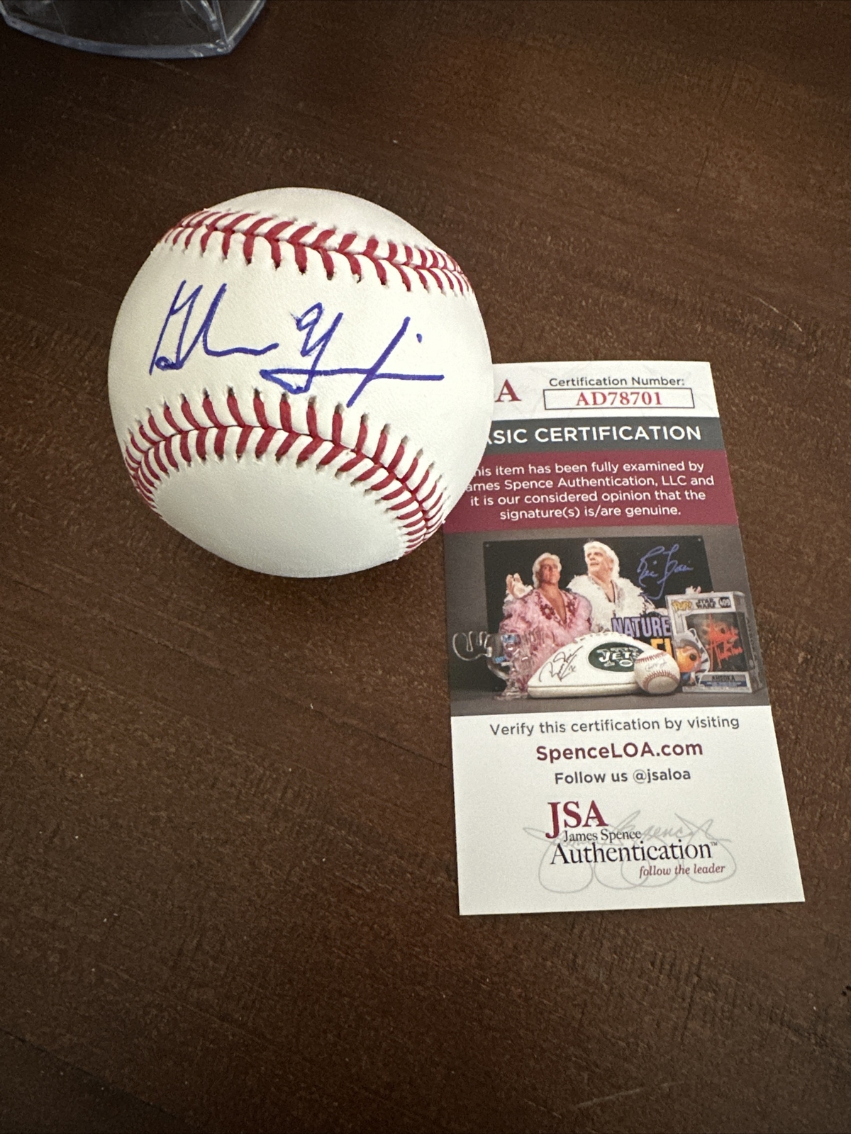 RARE Glenn Youngkin signed baseball Virginia Governor Republican PHOTO PROOF JSA