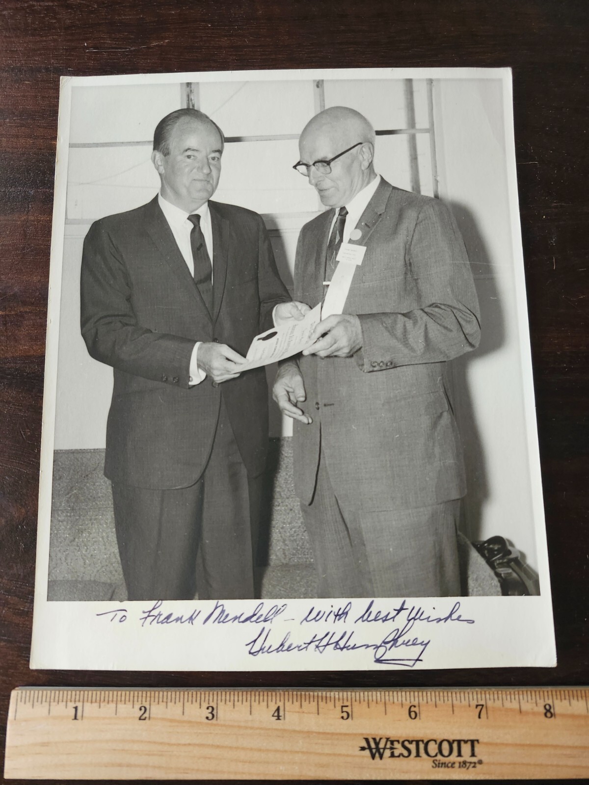 c. 1965 Herbert Humphrey Singed Autographed Photograph