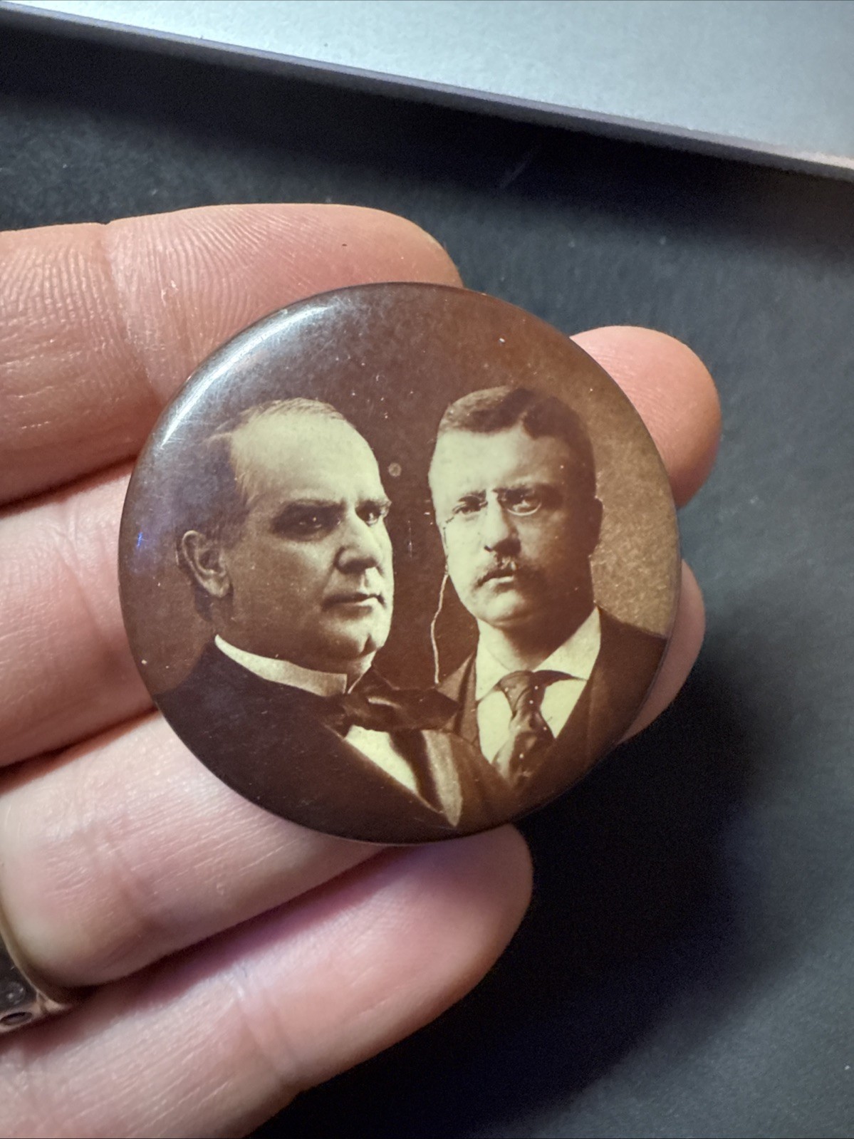1900 McKinley & Roosevelt Campaign Button Pin