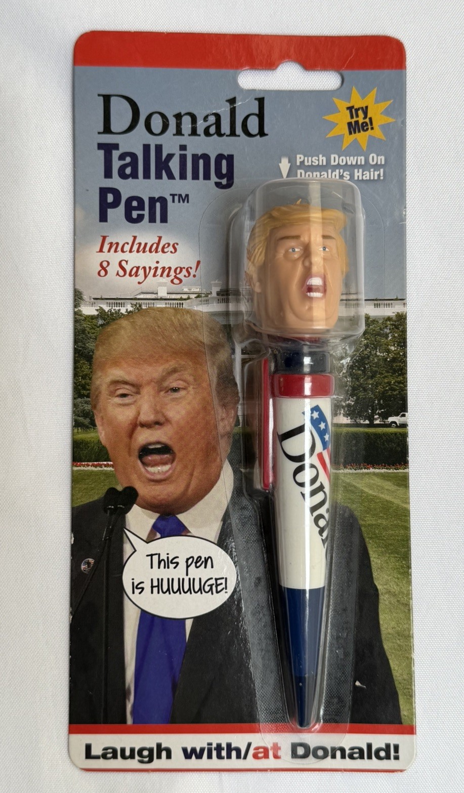 NEW 2017 Talking Donald Trump Pen With 8 Sayings WORKS
