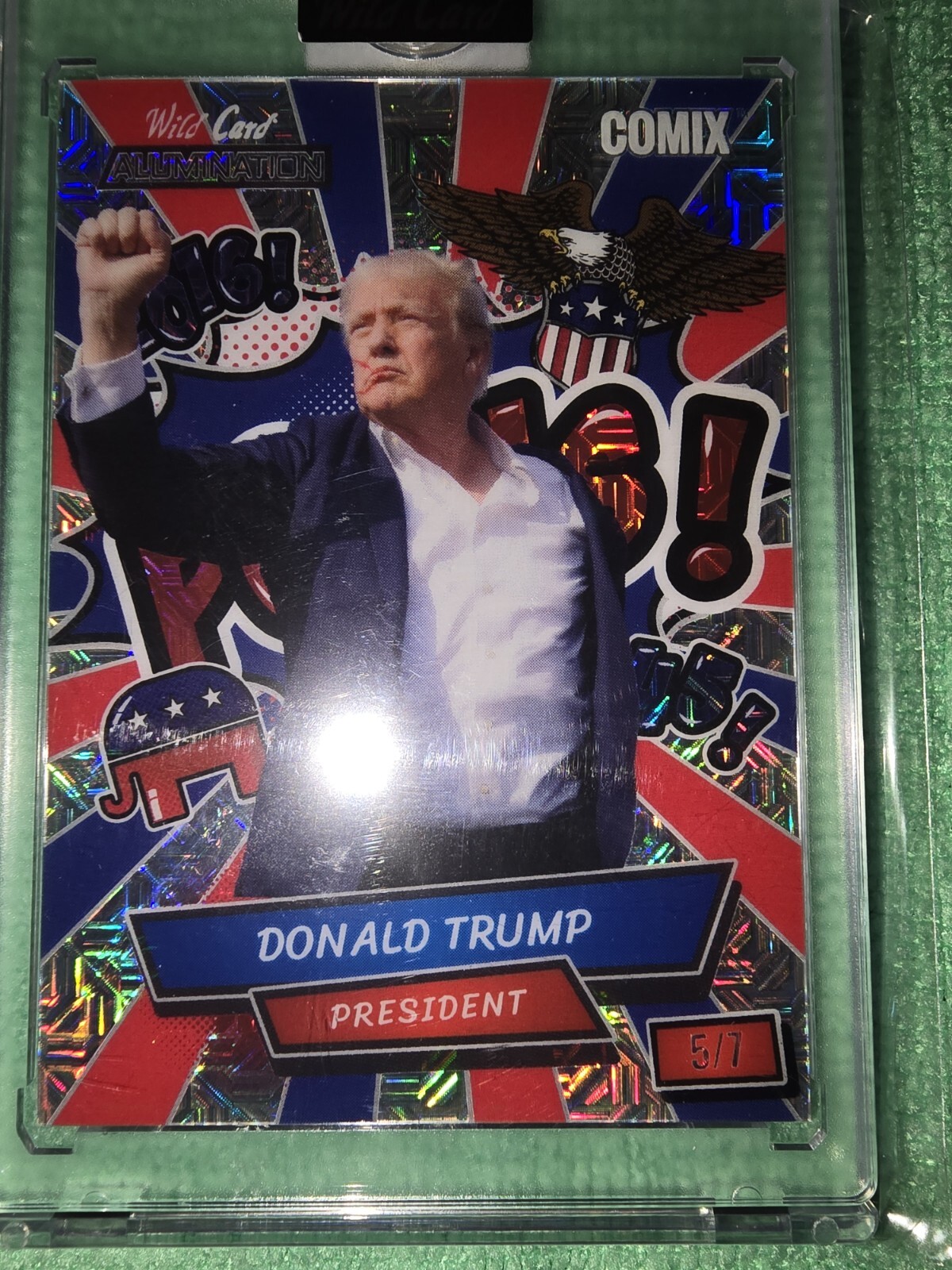 Wild Card Alumination 2024 Comix – Donald Trump- 1/7, 2/7,3/7,4/7,5/7,6/7,7/7