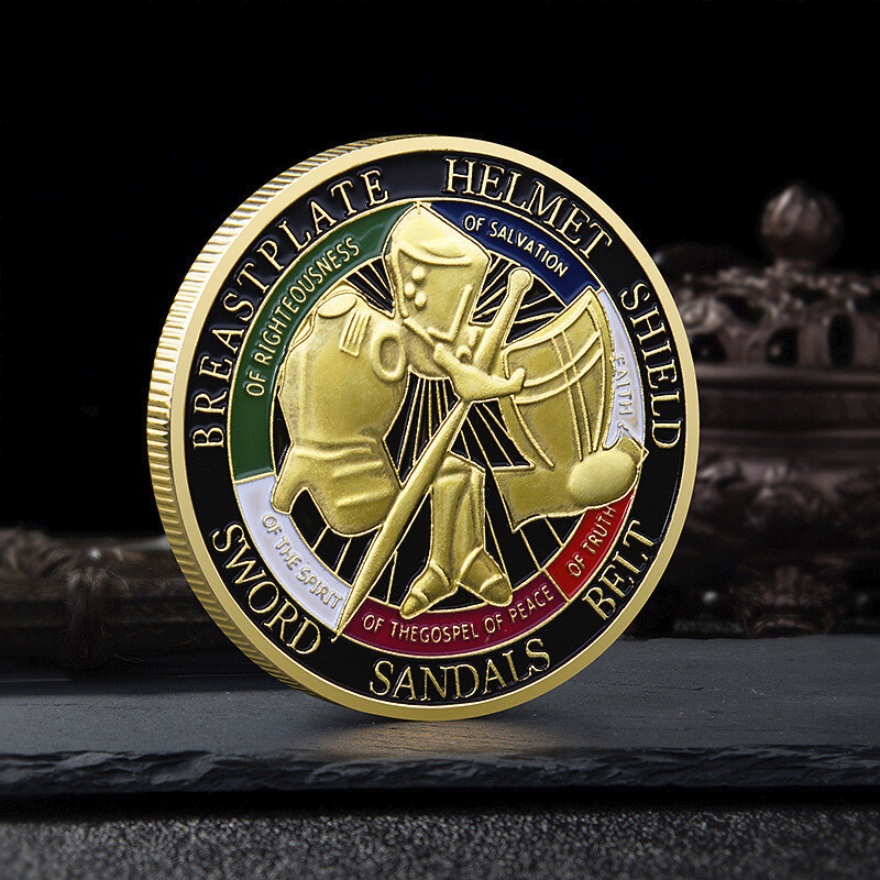 3pcs Put On the Whole Armor Of God Commemorative Coin Metal commemorative coin