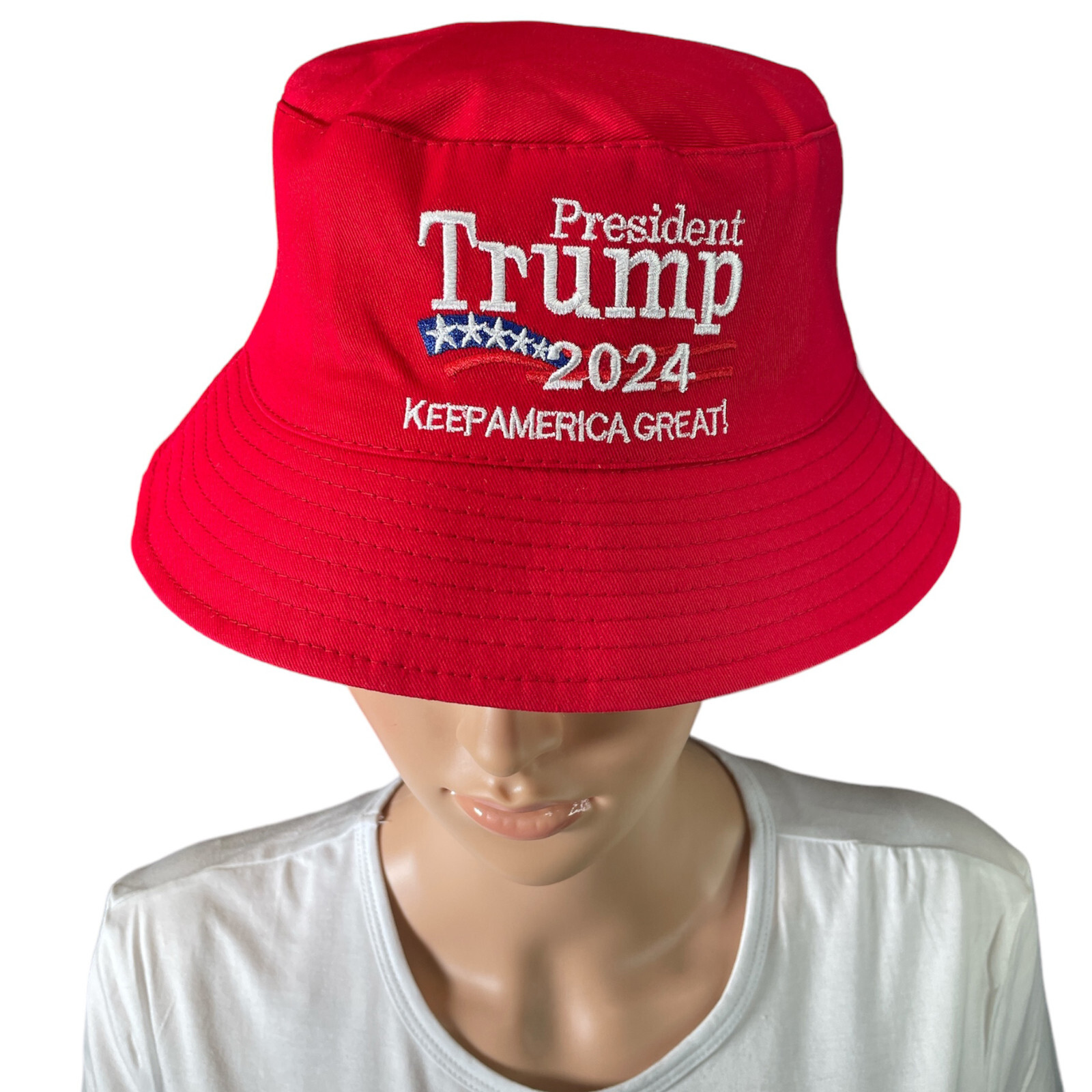 Donald Trump 2024 President Bucket Hat Keep America Great Again – Red