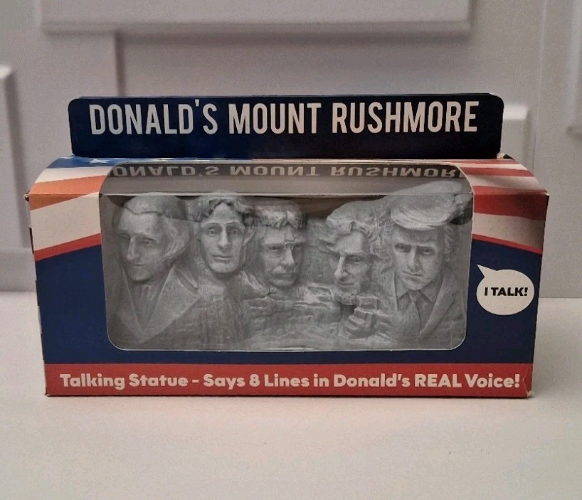 Donald Trump Mount Rushmore Talking Statue Says 8 Lines in Trump’s Real Voice