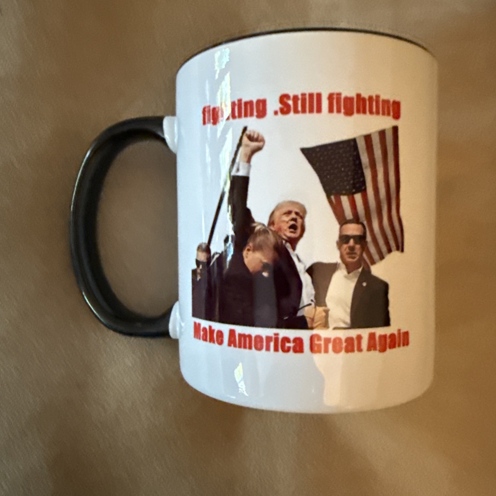 Trump “Fighting-Still Fighting”Make America Great Again White/Black Coffee Mug