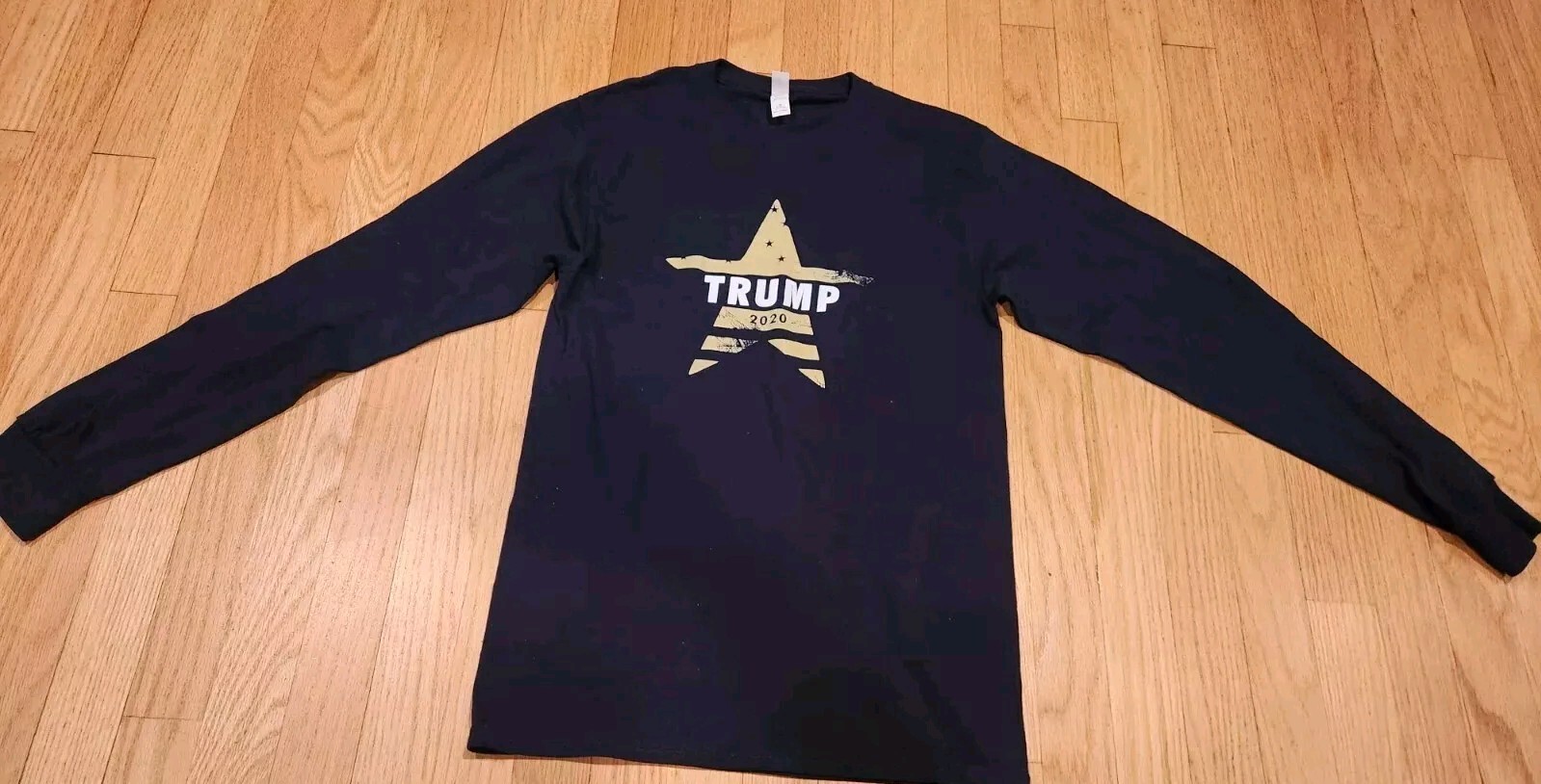 President Trump 2020 Black Long Sleeve Tee Sz Sm 50% Cotton/Poly Mix Ex Cond
