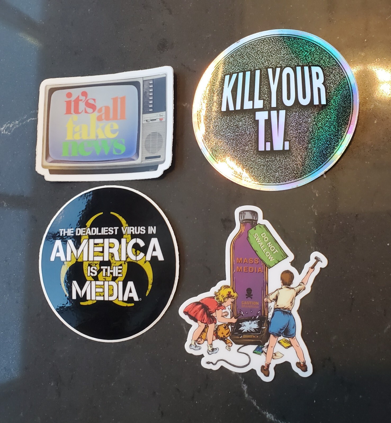 TRUMP TDS DERANGEMENT SYNDROME HOLOGRAPHIC REFLECTIVE STICKER TDS AWARENESS 😬