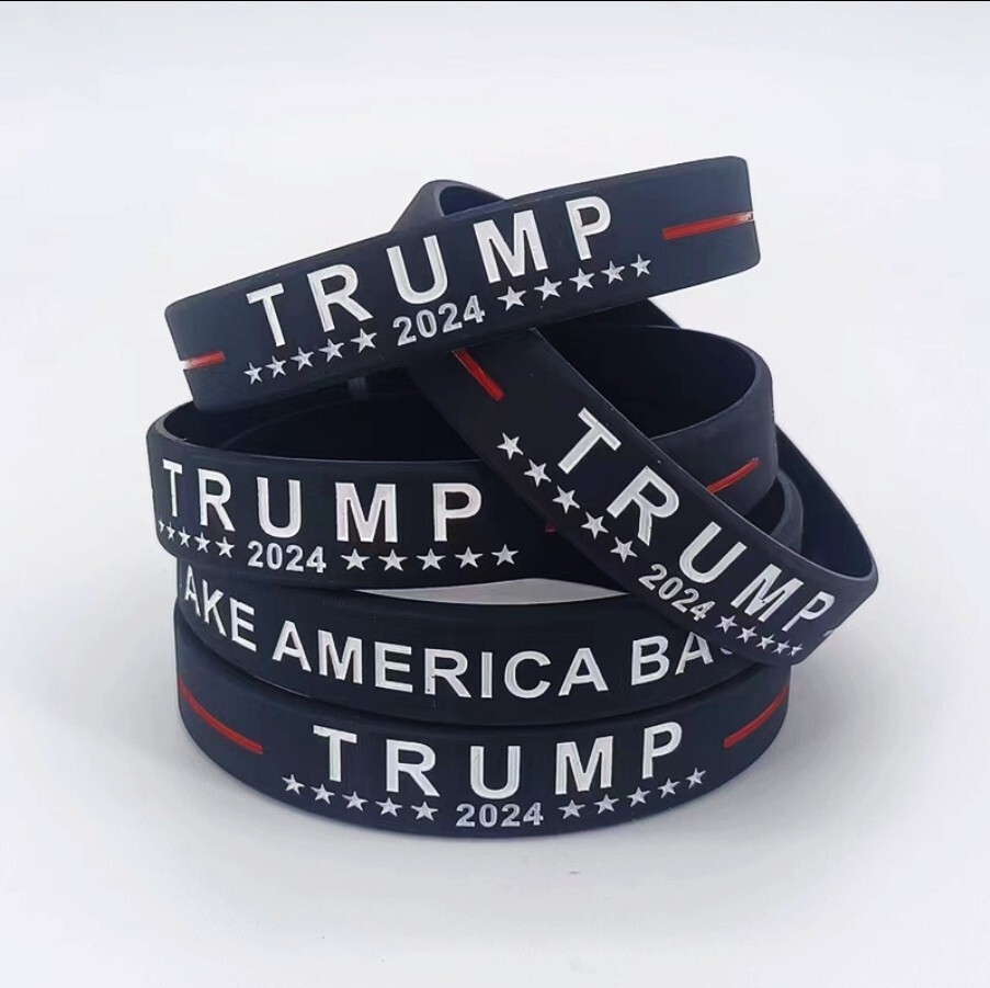 Blue Silicone Trump Take America Back Again MAGA Bracelet