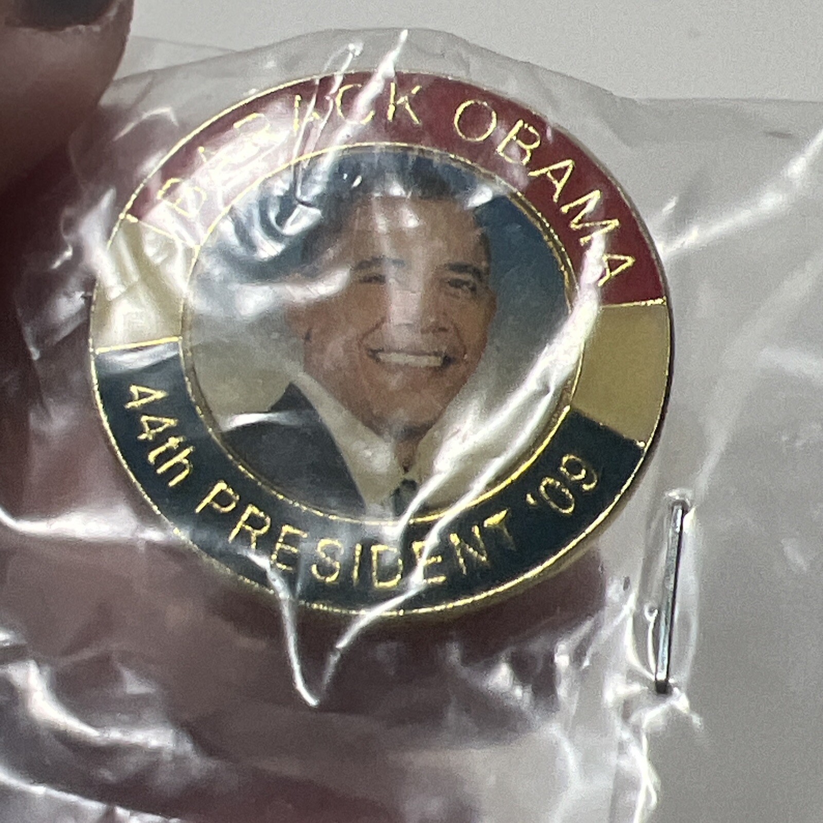 Barack Obama Presidential Campaign Pin 44th President 2009 New Sealed