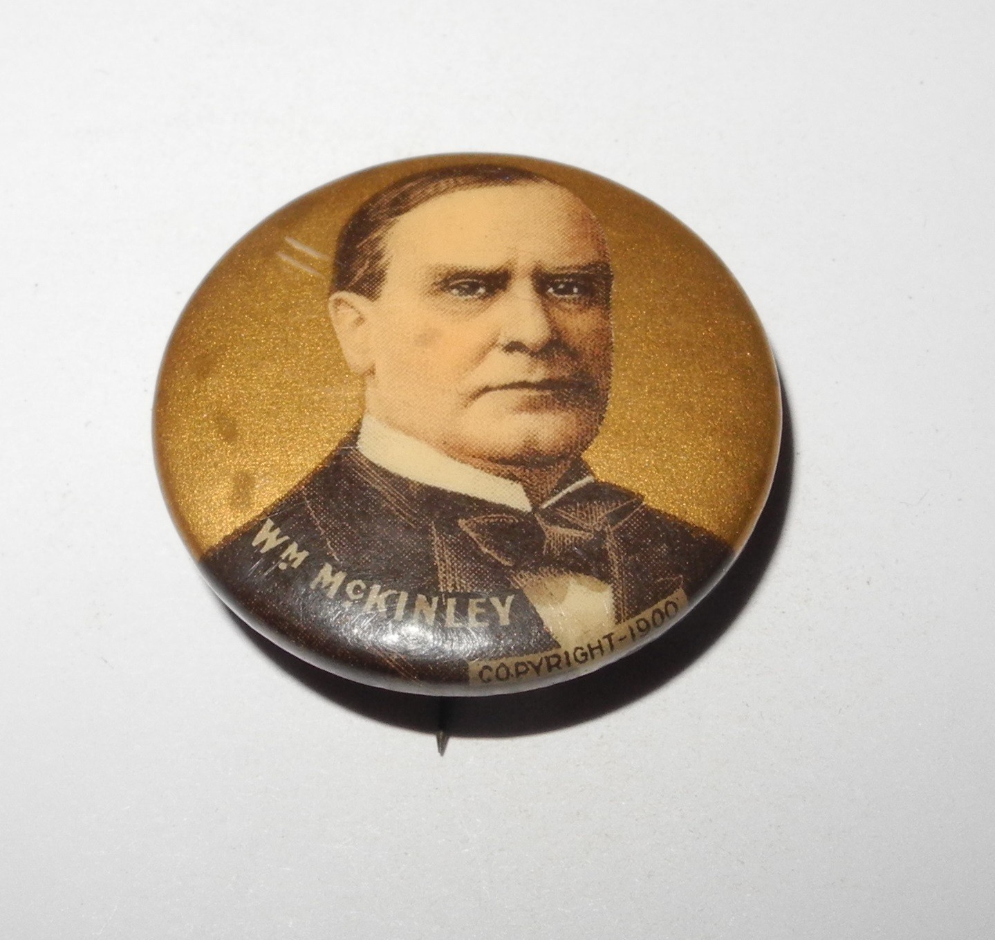 1900 WILLIAM MCKINLEY Political Campaign President Election Button 1.25″ Pin