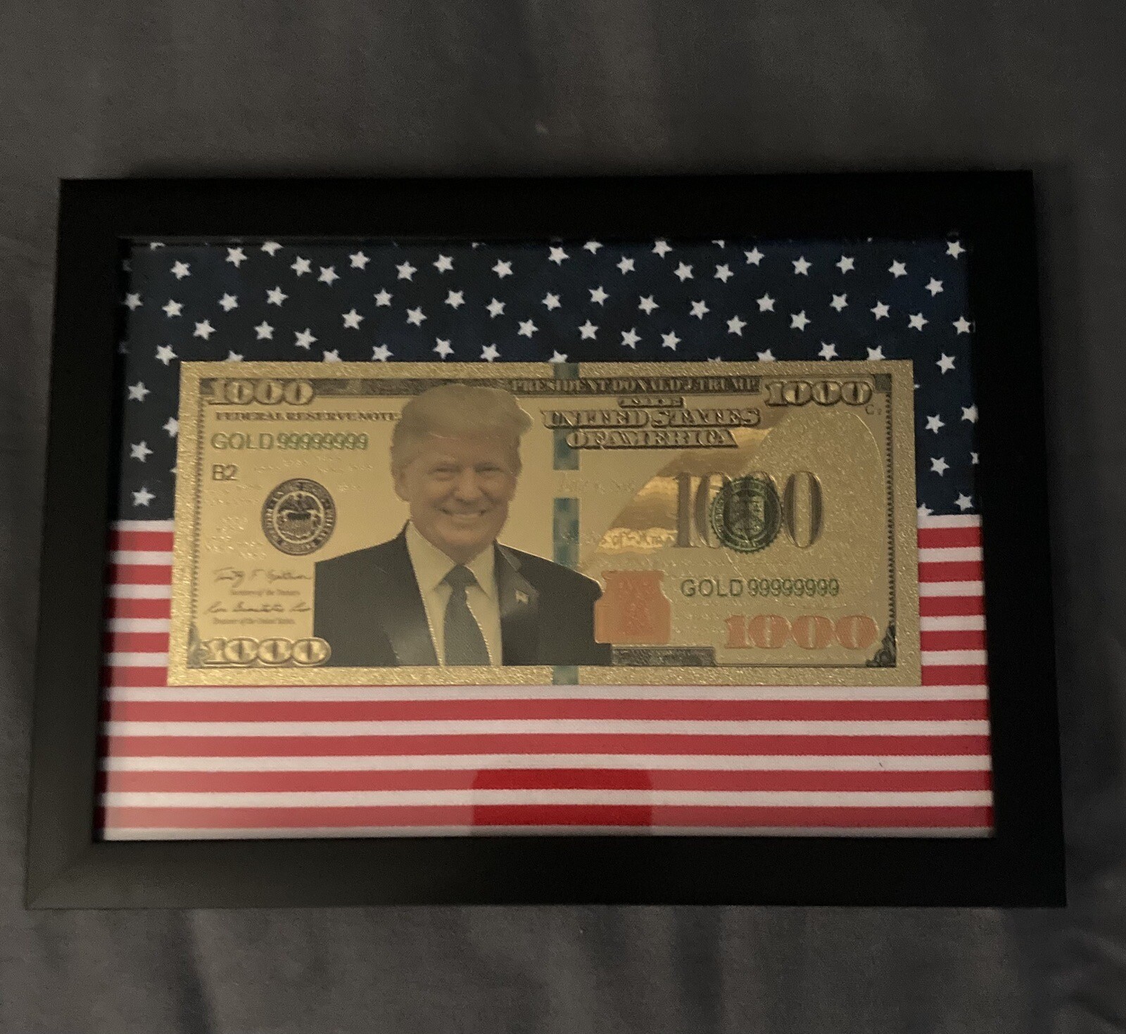 Trump $1000 Bill Framed Political Memorabilia 2020 2024 2028