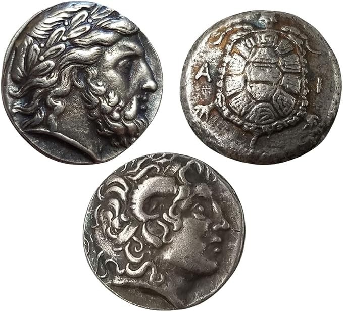 Silver Plated Ancient Greek Coins Alexander The Great Tetradrachm Islands of …