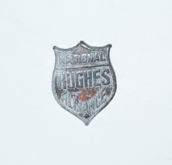 1916 CHARLES EVANS HUGHES NATIONAL ALLIANCE president pinback button stud lapel