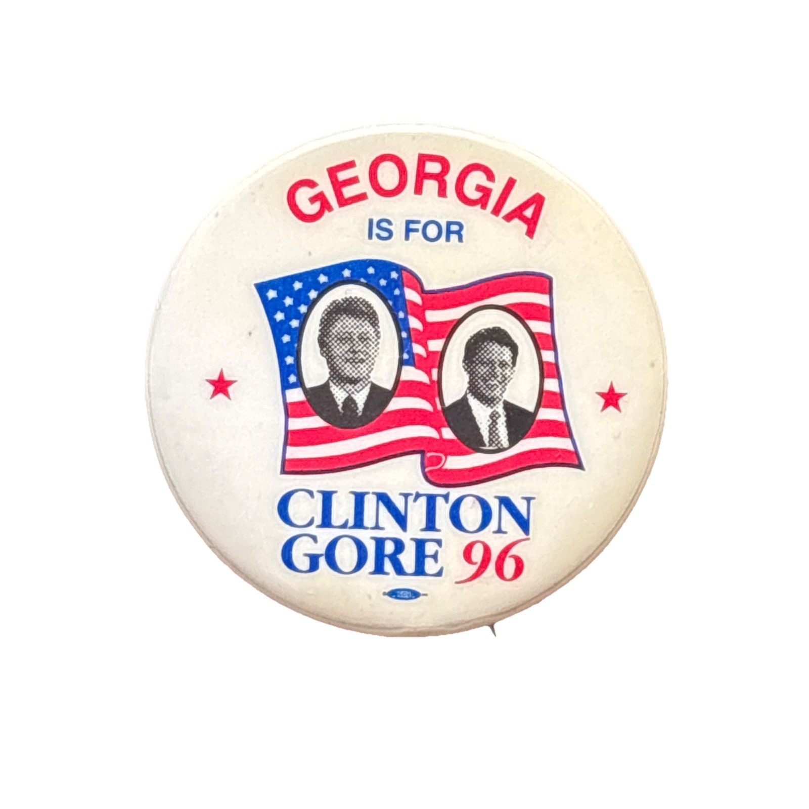 1996 Bill Clinton for President Georgia 50 State Pin 1.5″ Button Al Gore Pinback