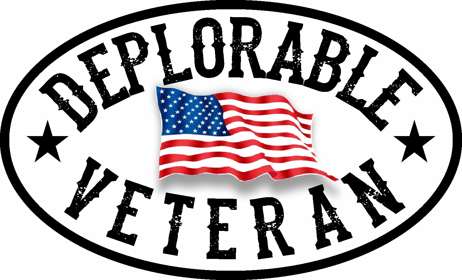 TRUMP DEPLORABLE VETERAN AMERICAN FLAG MAGA DECAL STICKER POLITICAL