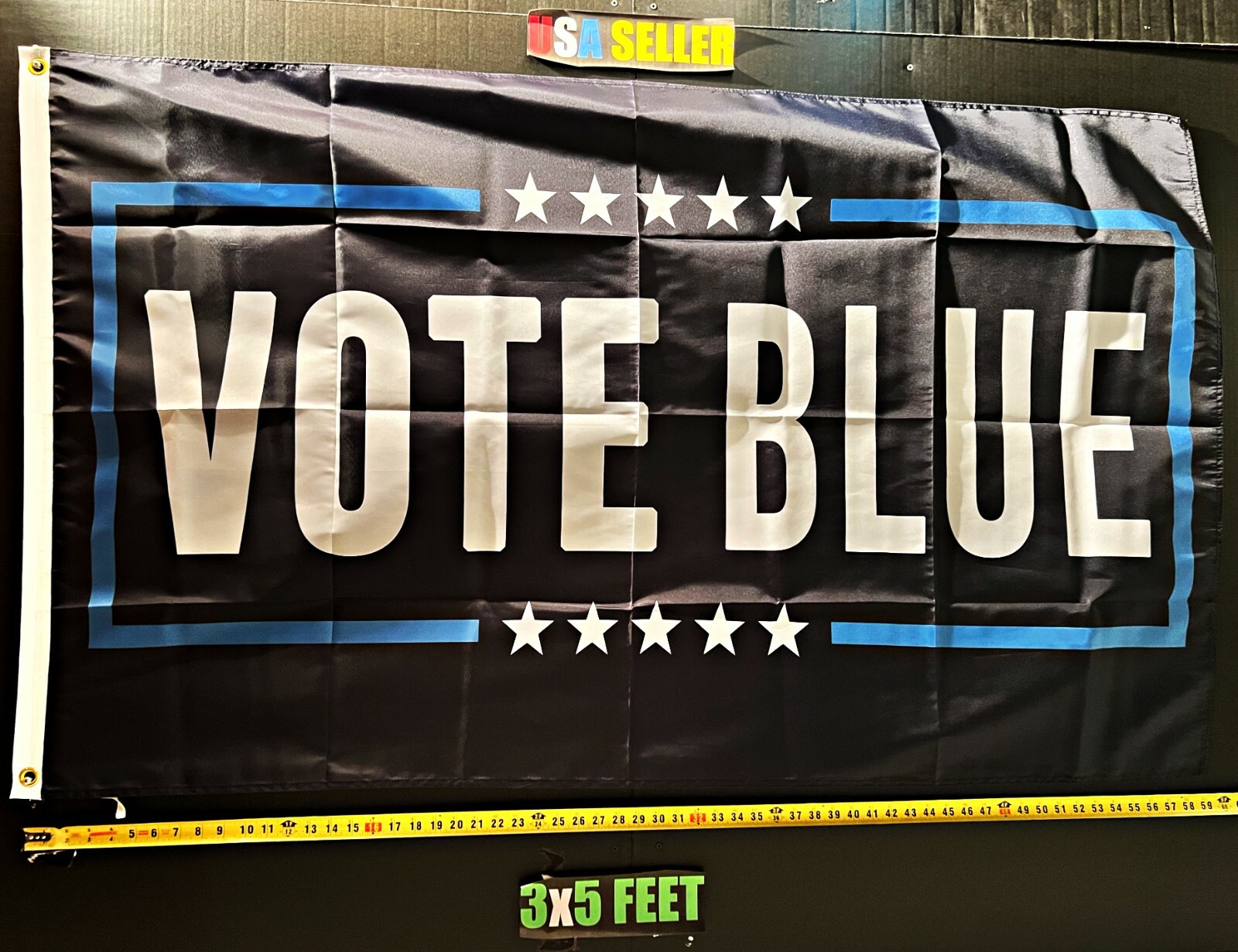 Democrat Flag FREE USA SHIP Vote Blue B Save America Hope New Biden USA Sign 3×5