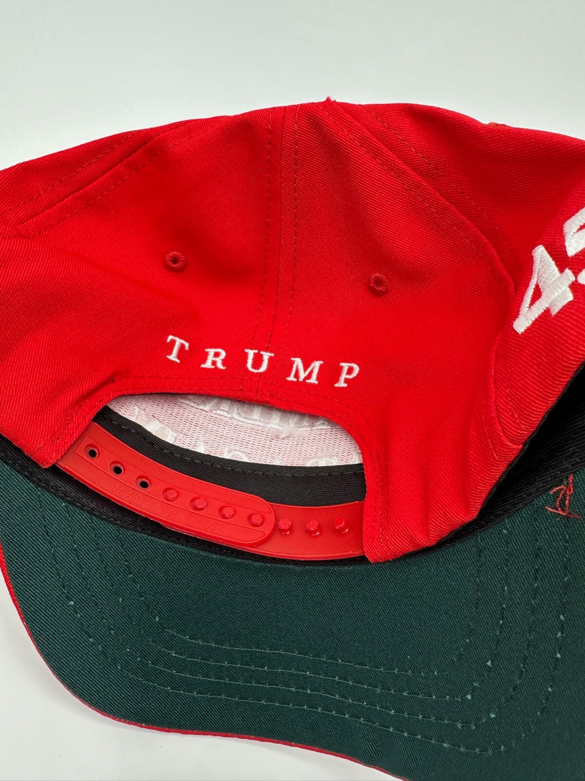 Authentic Cali-Fame MAGA 45-47 Trump Red Made In America Trucker Hat One Size