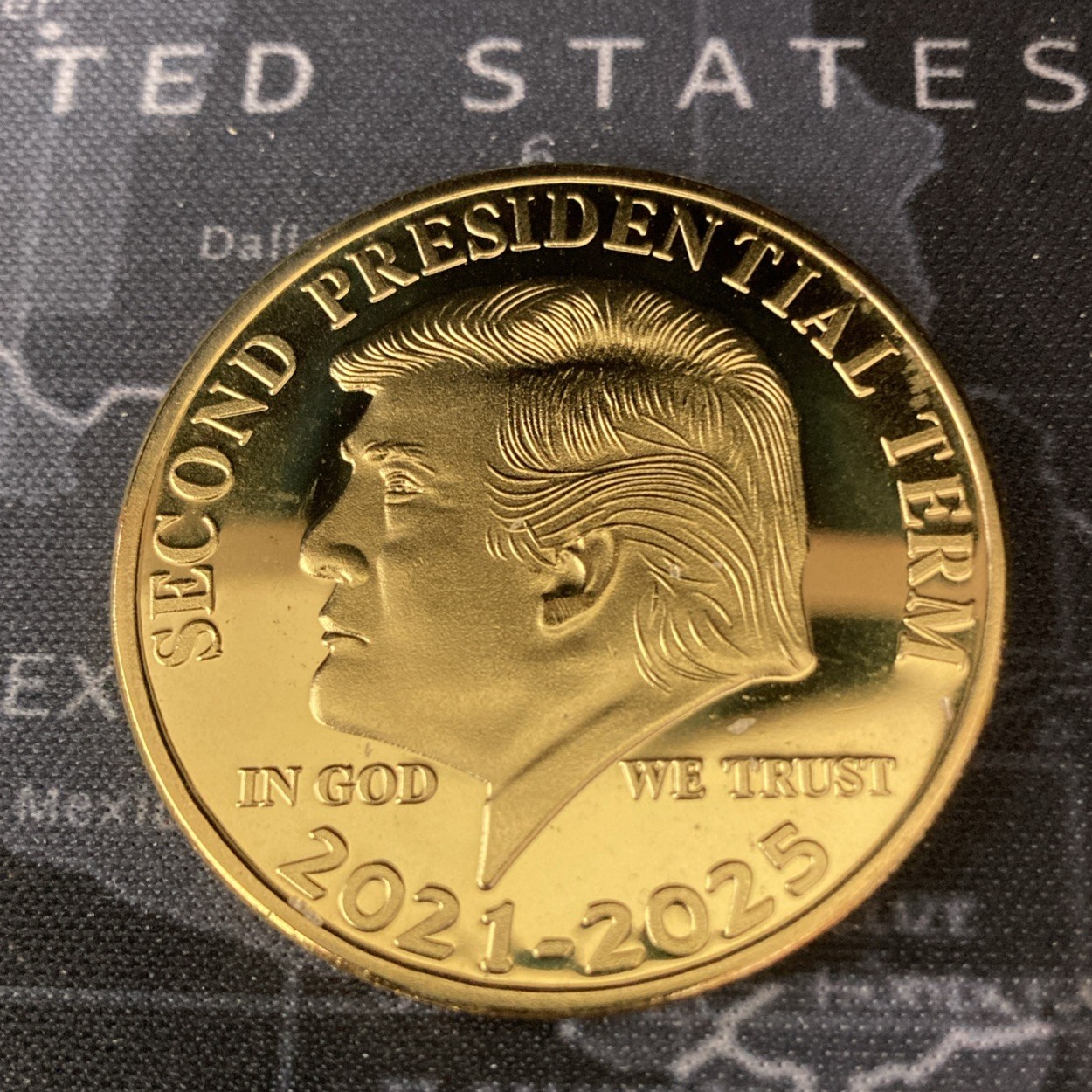 2021-2025 2n Presidental Term Donald Trump Gold Challenge Coin MAGA – US Seller