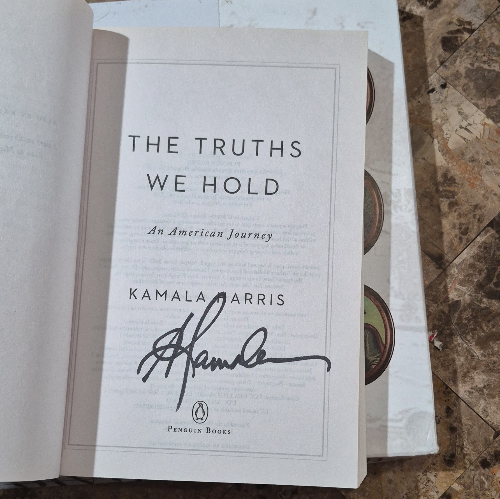 The Truth We Hold Kamila Harris Paperback Book Signed READ DESCRIPTION