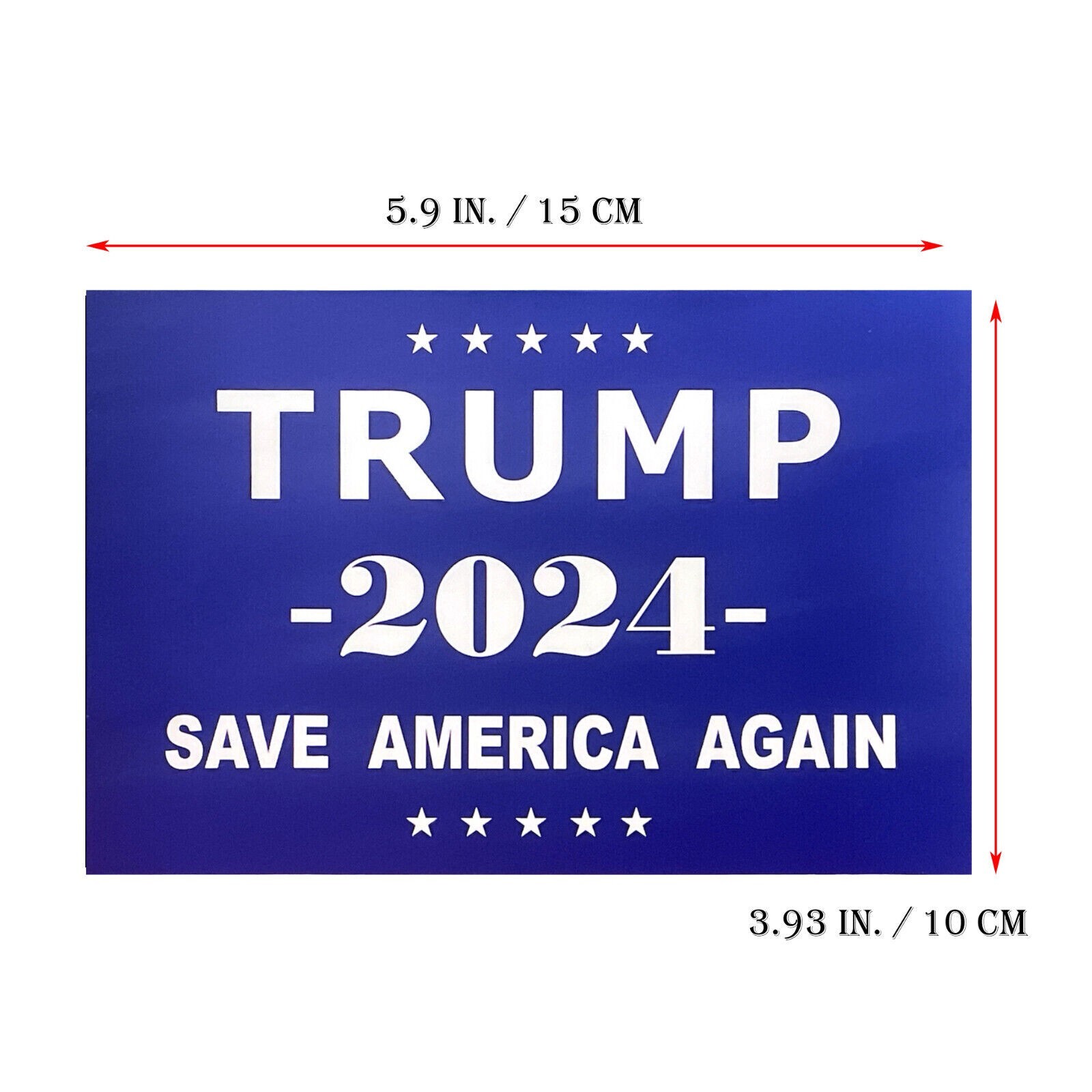 10 Pcs Trump 2024 President Campaign “Save America Again” Decal Bumper Stickers