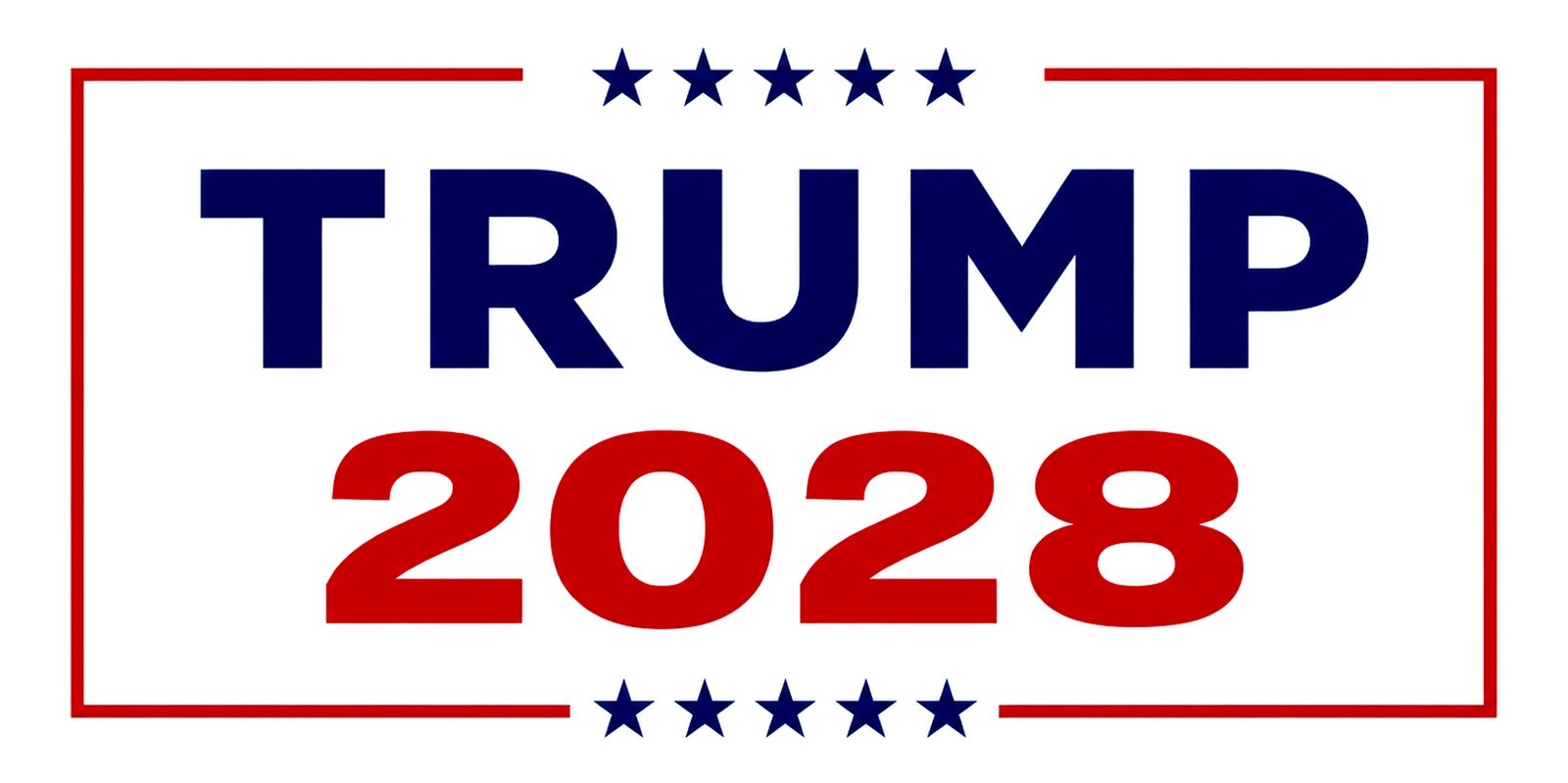 TRUMP 2028 BUMPER STICKER 3.75″x7.5″ MAGA THIRD TERM REPUBLICAN PRESIDENT