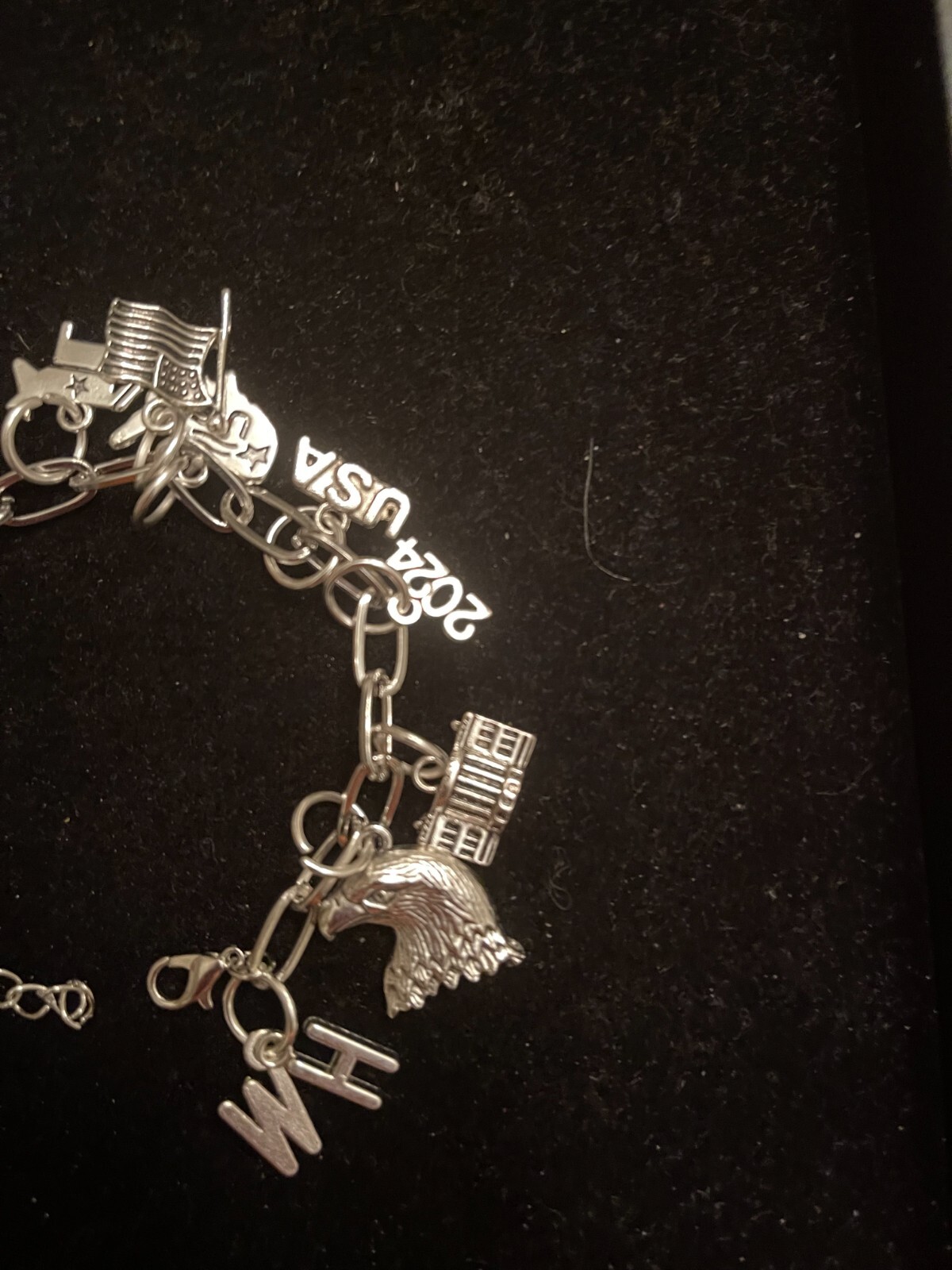DEMOCRAT silver Tone Bracelet 6″ with 2″ extender