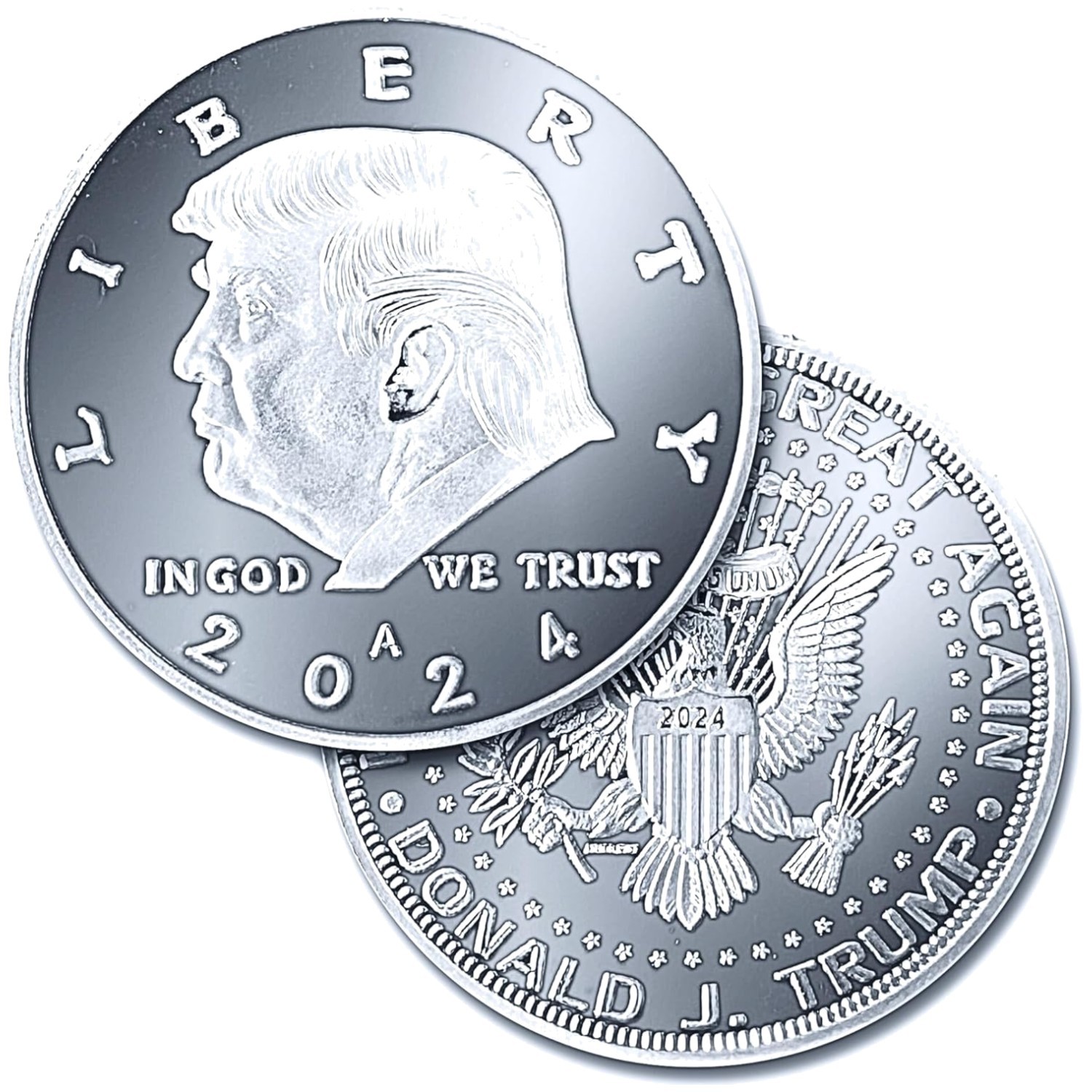 Donald Trump 2024 Silver Coin w/ COA, President Collectible