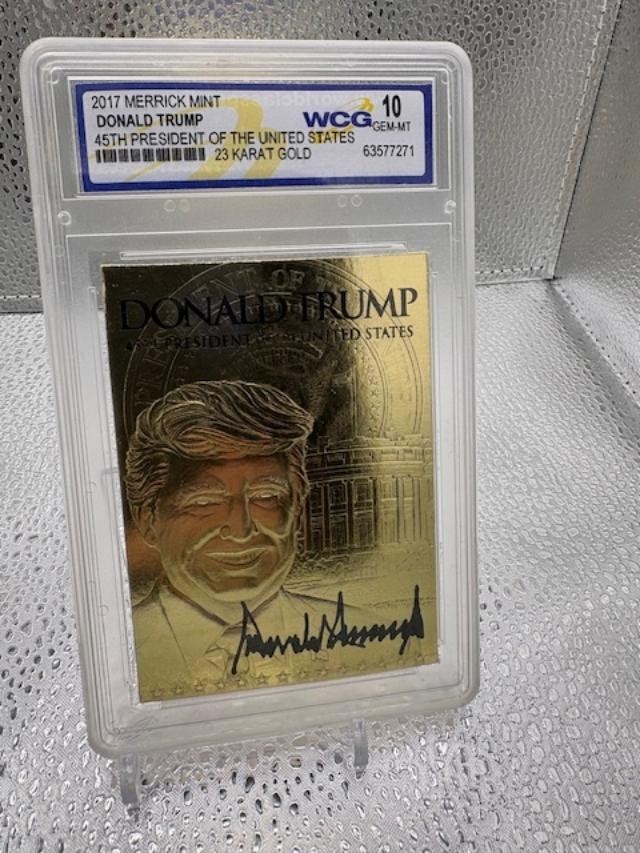 2017 Merrick Mint Donald Trump 23KT Gold 45th President WCG 10 free ship